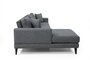 Atelier Del Sofa Left (Chl+3R) Sofá Cama Esquinero Gris Oscuro 303x160 cm